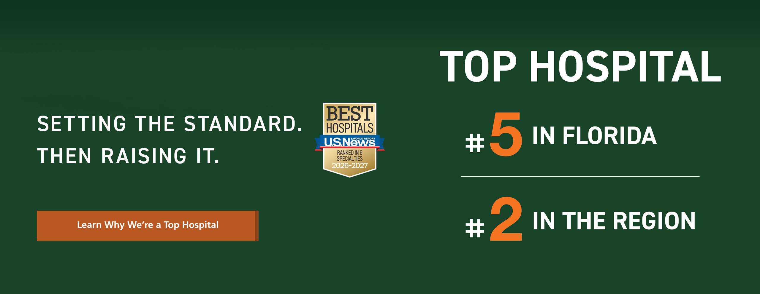 Setting the standard. Then raising it. UHealth System is a top 5 health system in Florida.
