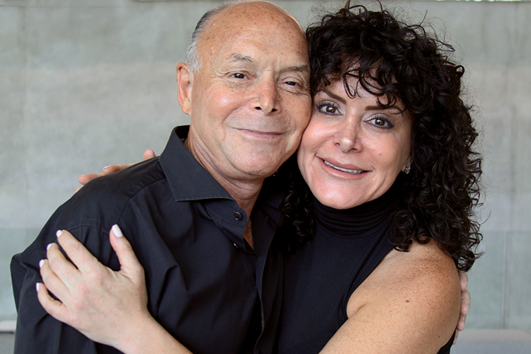 Paul Feinsilver and daughter Corey at Cards for a Cure launch.