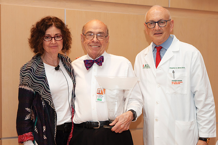 From left, Titia de Lange, Ph.D., Norman Altman, V.M.D., and Stephen D. Nimer, M.D.