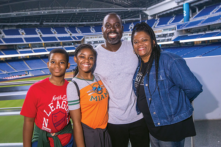 Cancer survivors celebrate with family and friends at the Sylvester Survivorship Celebration at Marlins Park.