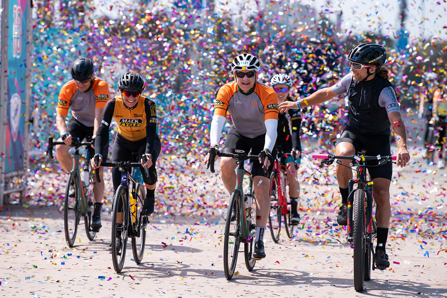 Stephen D. Nimer, M.D. crossing the finish line