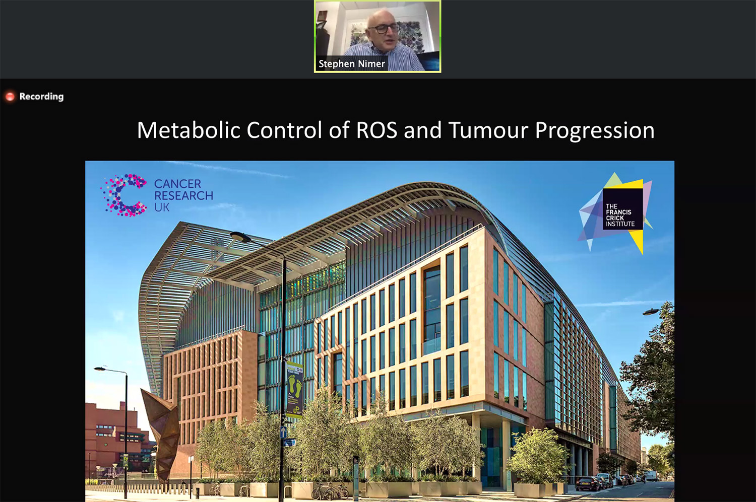 Stephen Nimer speaks at a virtual event