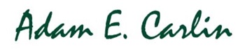 Signature of Adam E. Carlin